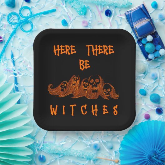 Hier zijn er heksenpapieren Bord (Feest)