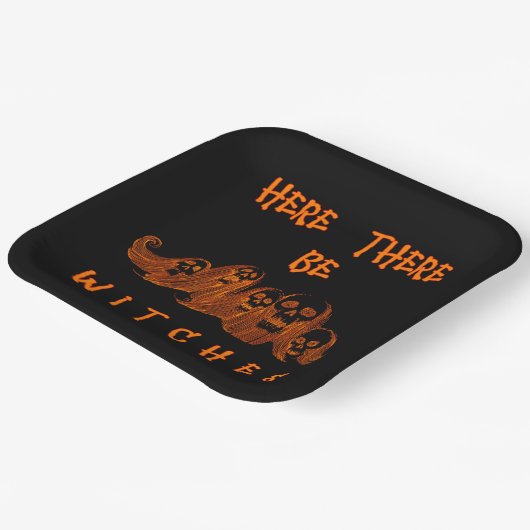 Hier zijn er heksenpapieren Bord (Gebogen)