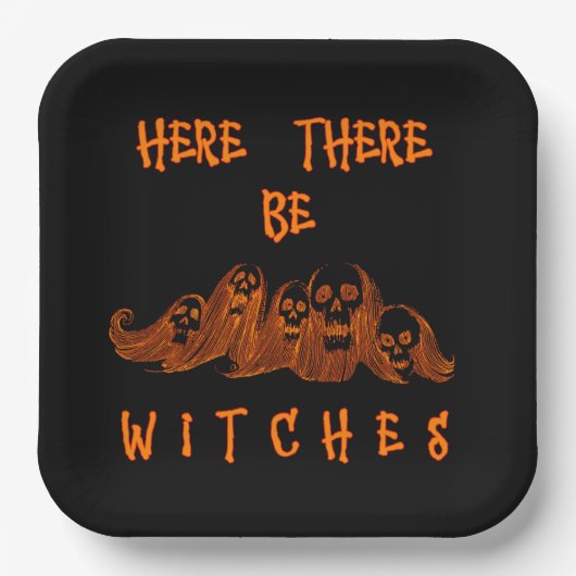 Hier zijn er heksenpapieren Bord (Voorkant)