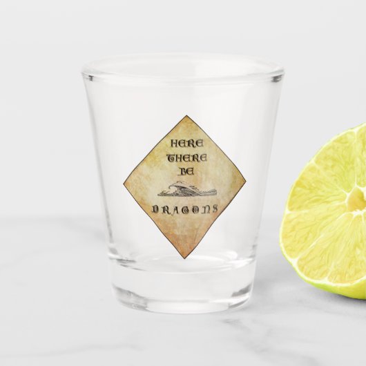 Hier zijn er tekenen shot glas (Voorkant)