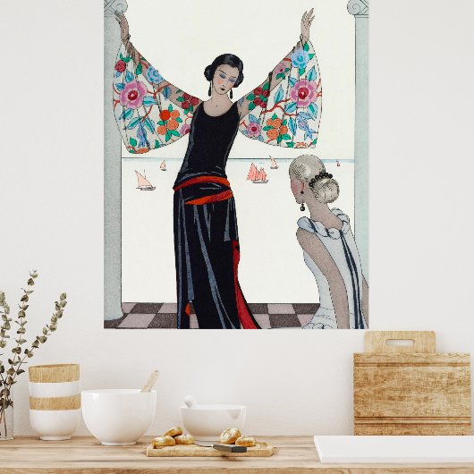 Hier zijn mijn vleugels - George Barbier Poster (Keuken)