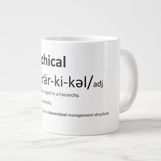 Hierarchical - Pronunciation Assistant  Extra Grote Beker (Voorkant rechts)