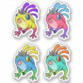 Hiërarchie kikkerstickers sticker (Voorkant)