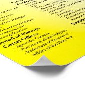 Hiërarchie van de katholieke kerk poster (Hoek)