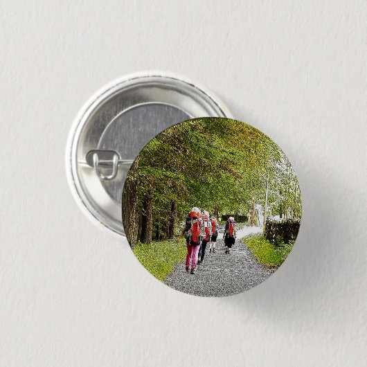 HIERMEE RONDE BUTTON 3,2 CM (Voorkant /achterkant)