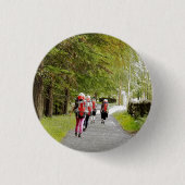 HIERMEE RONDE BUTTON 3,2 CM (Voorkant)