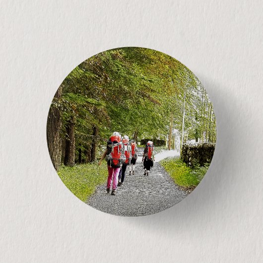 HIERMEE RONDE BUTTON 3,2 CM (Voorkant)