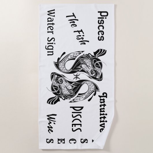 Hiermee wordt het symbool visdierentuin en -teken  strandlaken (Voorkant)