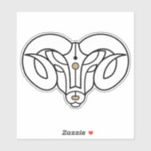 Hiermee wordt het zwarte astrologische symbool van sticker (Vel)