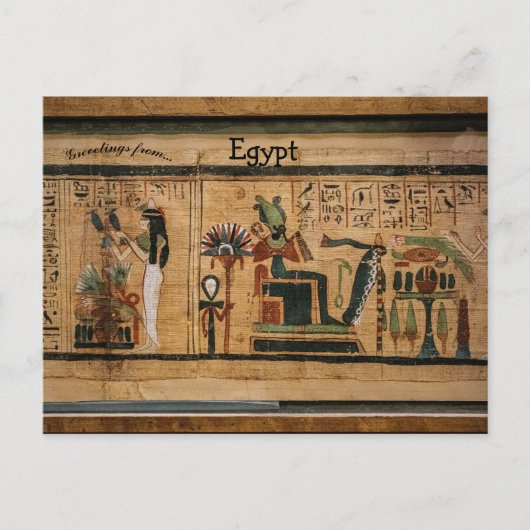 Hiërogliefenkunst in Egypte Briefkaart (Voorkant)