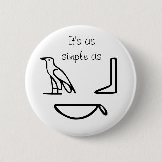 Hieroglypen Ronde Button 5,7 Cm