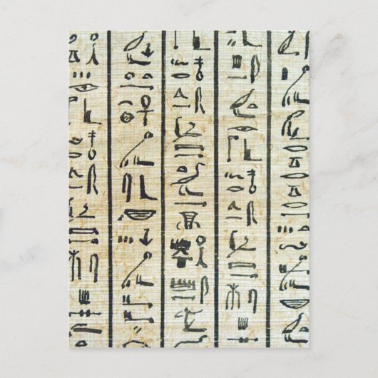 Hieroglyph Briefkaart (Voorkant)