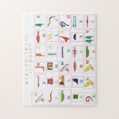 Hiéroglyphe Alphabet puzzle (Vertical)