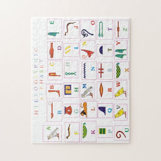 Hiéroglyphe Alphabet puzzle (Vertical)