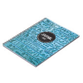 Hiéroglyphes égyptiens anciens - Carnet bleu (Côté gauche)