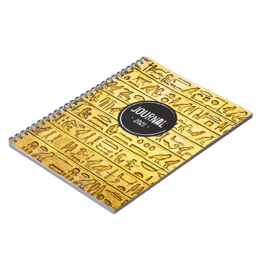 Hiéroglyphes égyptiens anciens - Carnet jaune (Côté gauche)