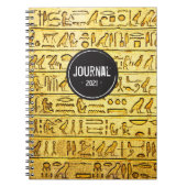 Hiéroglyphes égyptiens anciens - Carnet jaune (Devant)