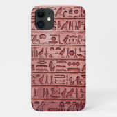 Hiéroglyphes égyptiens anciens - coque iphone roug (Dos)