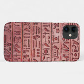 Hiéroglyphes égyptiens anciens - coque iphone roug (Dos (Horizontal))