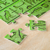 Hiéroglyphes égyptiens anciens Puzzle vert (Côté)