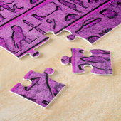 Hiéroglyphes égyptiens anciens Puzzle violet (Côté)