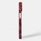 Hiéroglyphes égyptiens anciens Red iPhone 14 Coque (Verso / Droite)