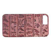 Hiéroglyphes égyptiens anciens Red iPhone 7 Coque (Dos (Horizontal))