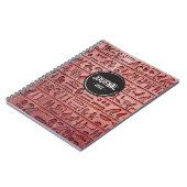 Hiéroglyphes égyptiens antiques - Cahier rouge (Côté gauche)