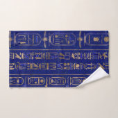 Hiéroglyphes égyptiens motif Gold Lapis Lazuli (Serviette à main)