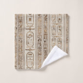 Hiéroglyphes égyptiens Pastel Gold (Gant de toilette)