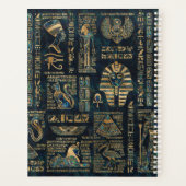 Hiéroglyphes et divinités égyptiennes -Abalone et (Dos)