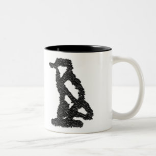 Hieroglyphic (1/4) tweekleurige koffiemok