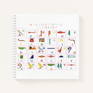 Hieroglyphic-alfabet Notitieboek