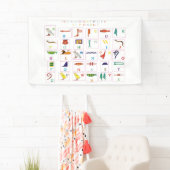 Hieroglyphic-alfabet Spandoek (Insitu)