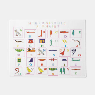 Hieroglyphic Alphabet Doormat Deurmat