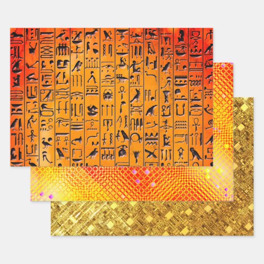 Hieroglyphics, Freesia en Arco Sampler Inpakpapier Vel (Set)