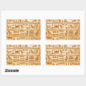 hieroglyphics hieroglifos rechthoekige sticker (Vel)