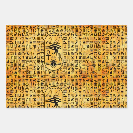 Hieroglyphics Sampler Inpakpapier Vel (Voorkant)