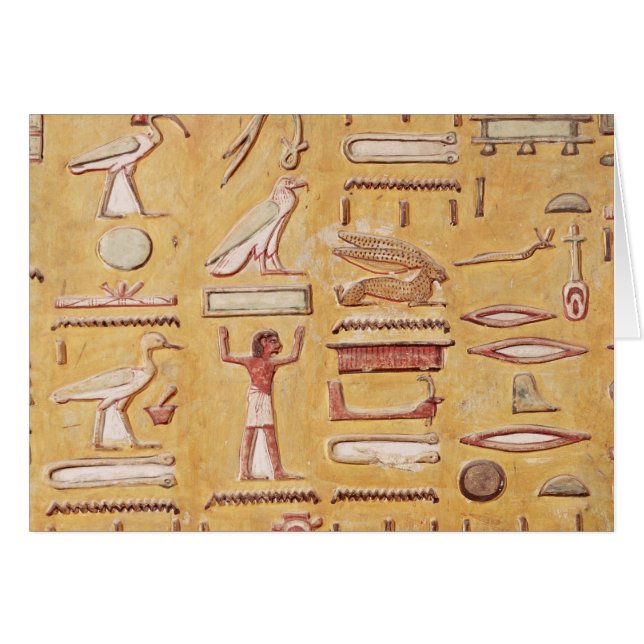 Hieroglyphics, van de Tomb van Seti I (Voorkant Horizontaal)