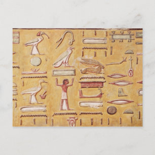Hieroglyphics, van de Tomb van Seti I Briefkaart