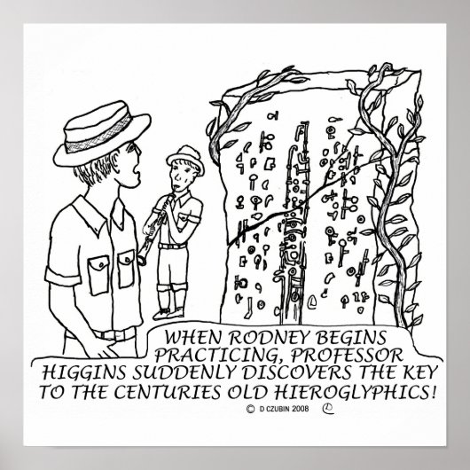 Hieroglyphics White Poster (Voorkant)