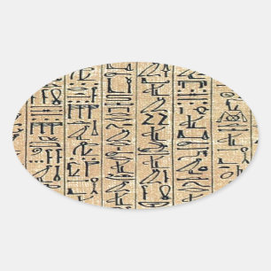 Hieroglyphs Hieroglifos Ovale Sticker
