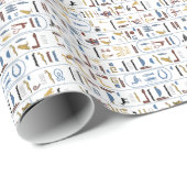 Hieroglyphs naadloos patroon cadeaupapier (Rol Hoek)