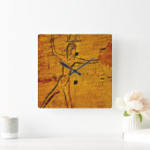 Hieroglypische actie vierkante klok (Huis)