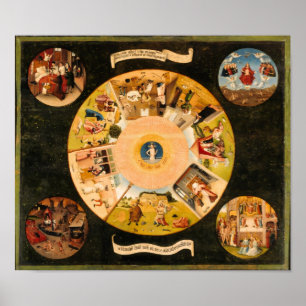 Hieronymous Bosch: Tabel van de sterfelijke zonden Poster