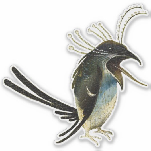 Hieronymus Bosch Bird Vinyl Sticker (Voorkant)