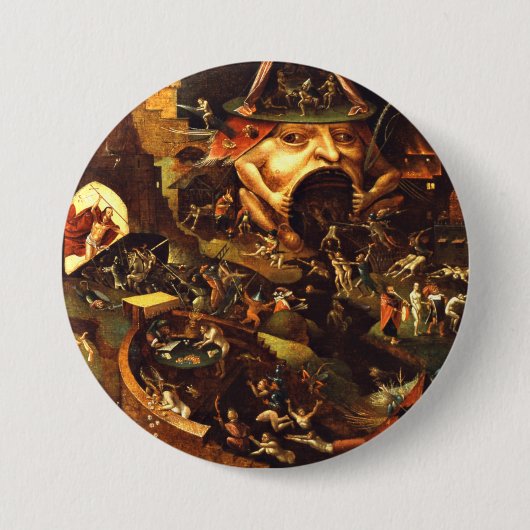 Hieronymus Bosch Christus in Limbo Ronde Button 7,6 Cm (Voorkant)
