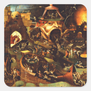 Hieronymus Bosch Christus in Limbo Vierkante Sticker