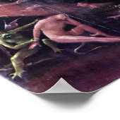 Hieronymus Bosch-De rest van de hel op flow Poster (Hoek)