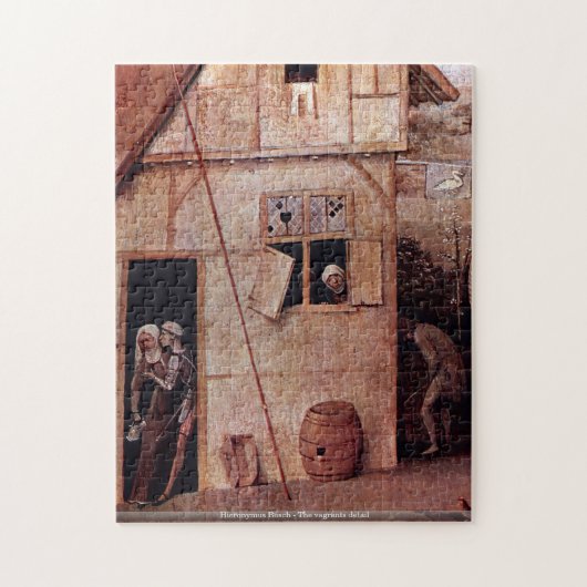 Hieronymus Bosch - De vagrants geven de PUZZLE Legpuzzel (Verticaal)